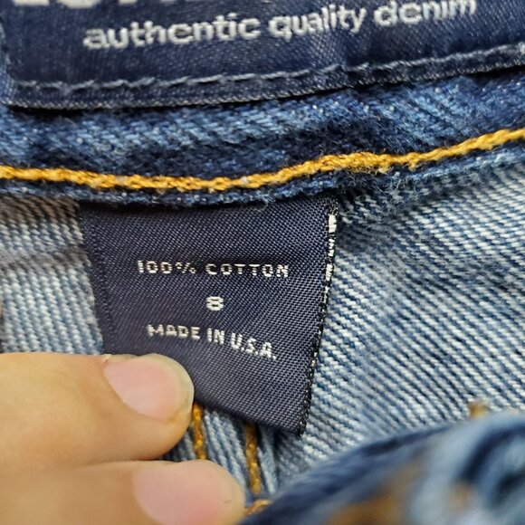 London Jean Jeans Womens 8 Blue Straight Leg Cotton Denim Made In USA - Picture 3 of 8